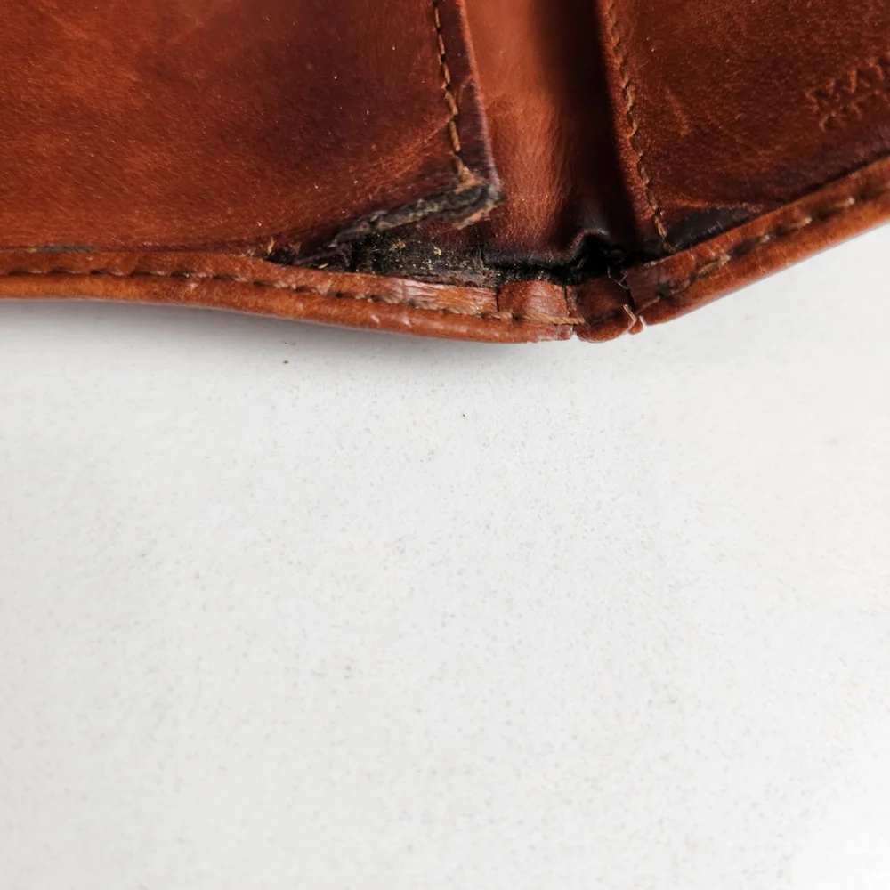 VINTAGE OSTRICH LEATHER ID & CARD WALLET